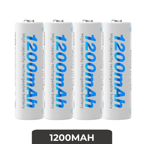 [MTC841XXXC25XWHT] (Sets of 4) Beston Rechargeable Battery - 1.2V - MTech - 1200mAh - White