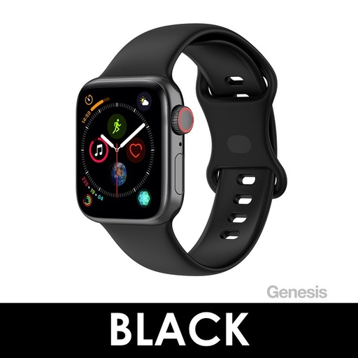 [XXX834XXXXXXXBLK] Apple iWatch Silicon Strap - 42/44/45/49mm - OEM - Black
