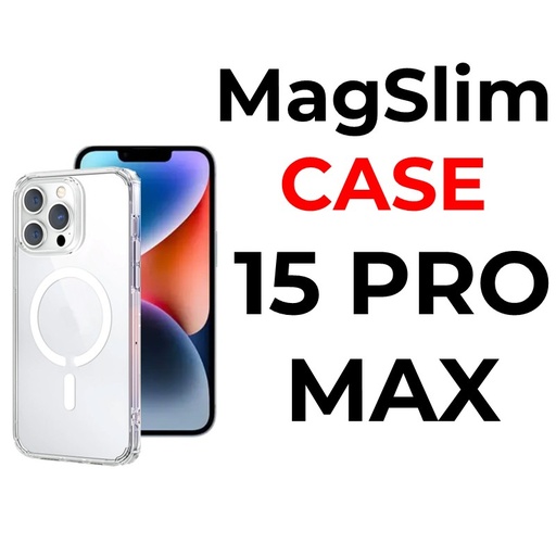 [XXX827665XXXXCLR] iPhone 15 Pro Max 6.7 in MagSlim Case - OEM - Clear