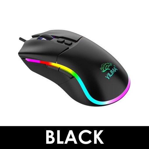 [XXX815XXXXXXXBLK] Wired Colorful Led light Gaming Mouse - QS-301 - OEM - Black