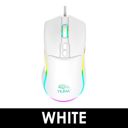 [XXX815XXXXXXXWHT] Wired Colorful Led light Gaming Mouse - QS-301 - OEM - White