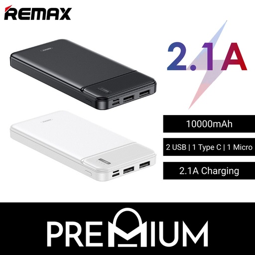 [RMX621XXXC06XBLU] [DSC] Pure Series 20W PD+QC Multi-Compatible Fast Charging Power Bank - RPP-287 - REMAX - 10000mAh - Blue