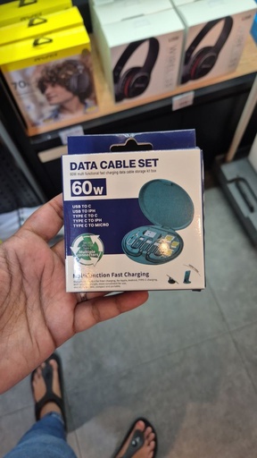 [MTC063XXXXXXXBLK] 60W Fast Charging Data Cable Set - MTech - Black