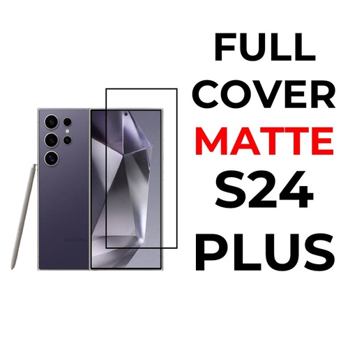 [XXX069679T03XBLK] Samsung Galaxy S24 Plus - Full Coverage Tempered Glass - OEM - Matte - Black