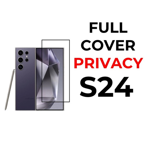 [XXX069678T04XBLK] Samsung Galaxy S24 - Full Coverage Tempered Glass - OEM - Privacy - Black