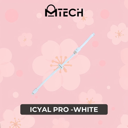 [MTC062366L03XWHT] USB to iOS & Type C Icyal Pro Cable - MTech - 0.25M - White