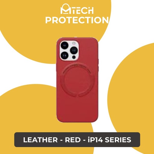 [XXX880607XXXXRED] iPhone 14 Pro Max 6.7 in Magnetic Leather Case - OEM - Red