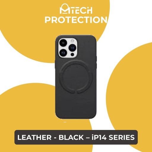 [XXX880606XXXXBLK] iPhone 14 Pro 6.1 in Magnetic Leather Case - OEM - Black