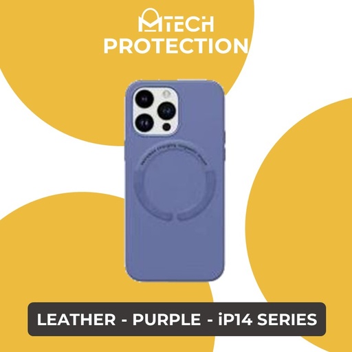 [XXX880606XXXXPUP] iPhone 14 Pro 6.1 in Magnetic Leather Case - OEM - Purple