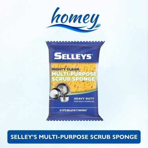 [SEL012XXXXXXYLWH] Multi-Purpose Scrub Sponge - SELLEYS - Yellow / White
