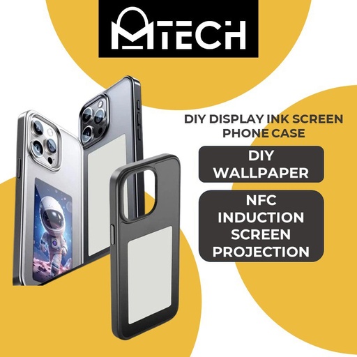 [MTC090663XXXXBLK] Mtech E-ink Case - iPhone 15 6.1 in - Black