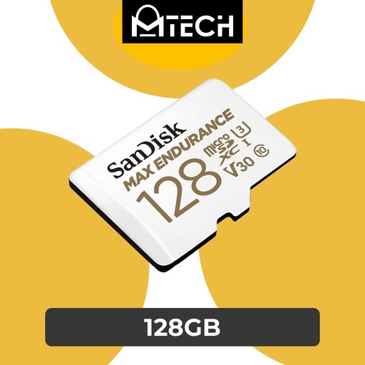 [SAN031XXXS05XWHT] High Endurance microSD Card 100MB/s - R 40MB/s W - Sandisk - 128GB - White