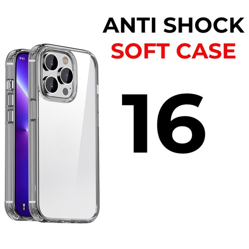 [XXX007695XXXXCLR] iPhone 16 6.1 in - Anti-Shock Tough Armour - OEM - Clear