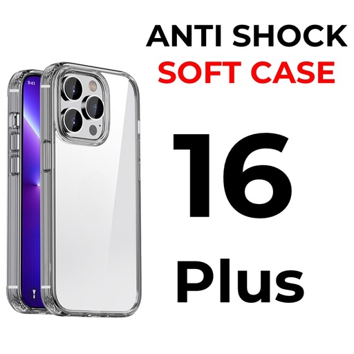 [XXX007696XXXXCLR] iPhone 16 Plus 6.7 in - Anti-Shock Tough Armour - OEM - Clear