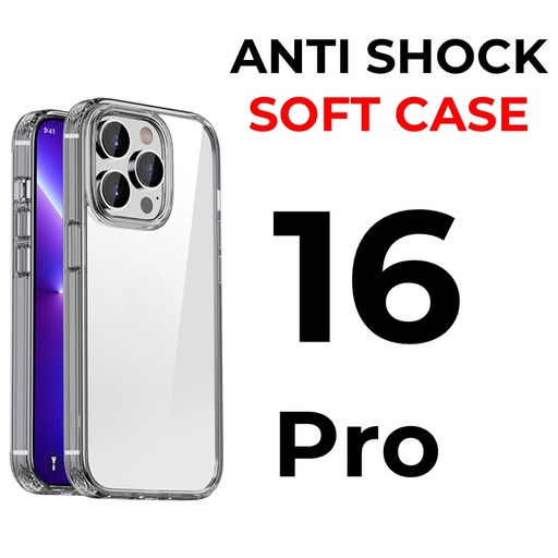 [XXX007697XXXXCLR] iPhone 16 Pro 6.3 in - Anti-Shock Tough Armour - OEM - Clear