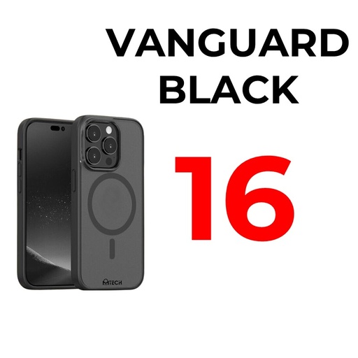 [MTC012695XXXXBLK] iPhone 16 6.1 in - MTech Vanguard Mag Armour Case - MTech - Black