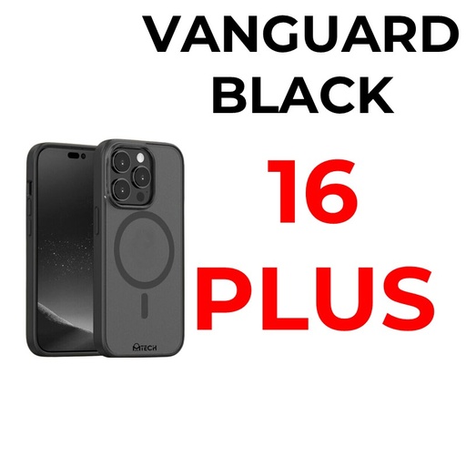 [MTC012696XXXXBLK] iPhone 16 Plus 6.7 in - MTech Vanguard Mag Armour Case - MTech - Black