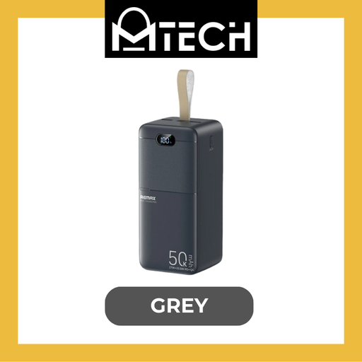 [RMX730XXXC15XGRY] [EOL][DSC] Piloteer Series 27W+22.5W PD+QCFast Charging Power Bank - RPP-117 - REMAX - 50000mAh - Grey