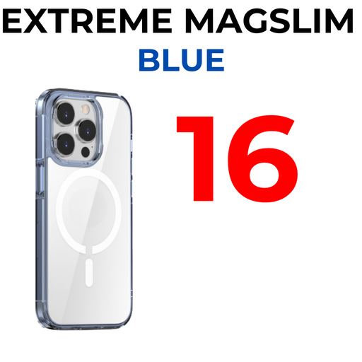 [XXX947695XXXXBLU] iPhone 16 6.1 in - Transparent Extreme MagSlim Case - OEM - Blue