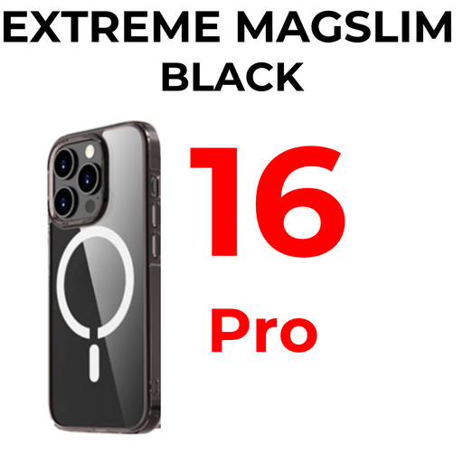 [XXX947697XXXXBLK] iPhone 16 Pro 6.3 in - Transparent Extreme MagSlim Case - OEM - Black