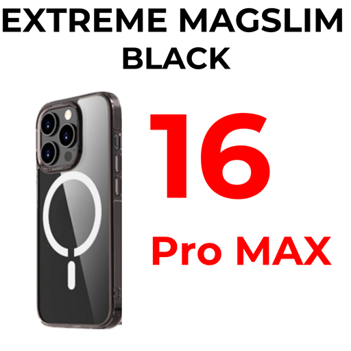 [XXX947698XXXXBLK] iPhone 16 Pro Max 6.9 in - Transparent Extreme MagSlim Case - OEM - Black