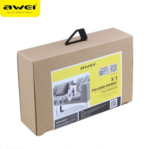 [AWE062XXXXXXXBLK] X3 - Flexible Holder - Awei - Black