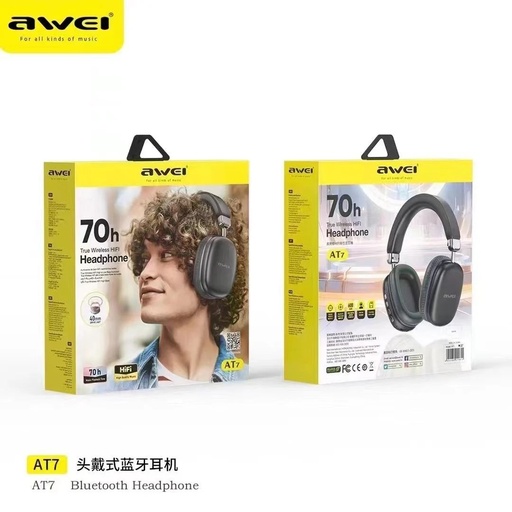 [AWE069XXXXXXXBLK] AT7 - True Wireless HIFI Headphone - Awei - Black
