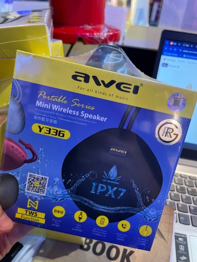 [AWE073XXXXXXXBLK] Y336 - Mini Wireless Speaker - Awei - Black