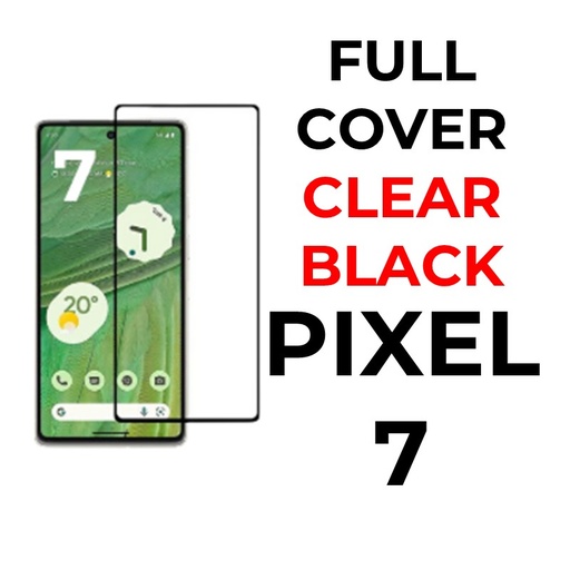 [XXX593704T02XBLK] Google Pixel 7 - Tempered Glass Full Coverage - OEM - Clear - Black
