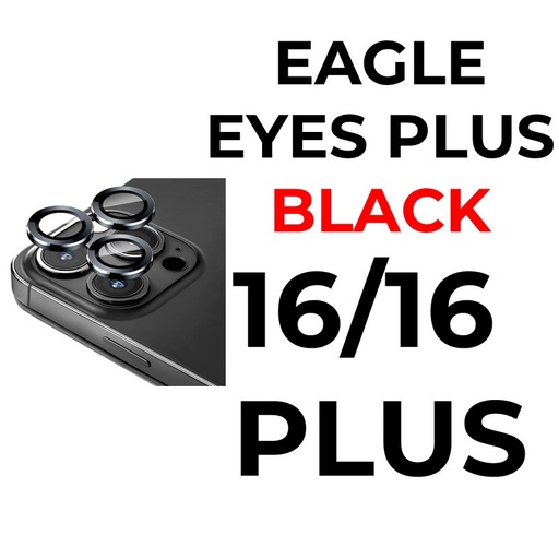 [XXX879706XXXXBLK] iPhone 16 or 16 Plus - Eagle Eyes Plus Camera Lens - OEM - Black