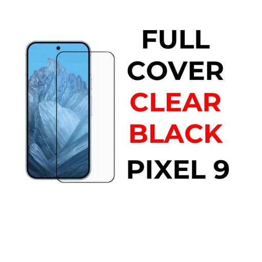 [XXX593708T02XBLK] Google Pixel 9 - Tempered Glass Full Coverage - OEM - Clear - Black