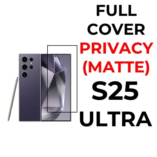 [XXX593715XXX0255] Samsung Galaxy S25 Ultra - Tempered Glass Full Coverage - OEM - Privacy (Matte)
